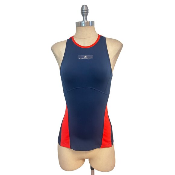 Adidas + Stella McCartney Barricade Tennis Tank Top Sz Small Navy - Picture 1 of 5